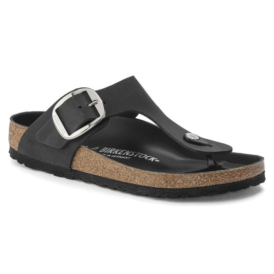 Gizeh Big Buckle Oiled Leather - Black