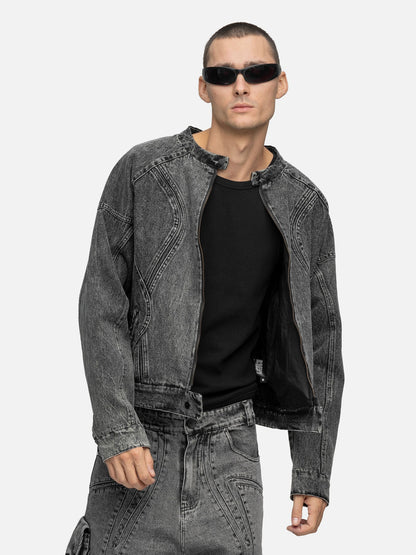 DENIM BIKER JACKET NOISE 
