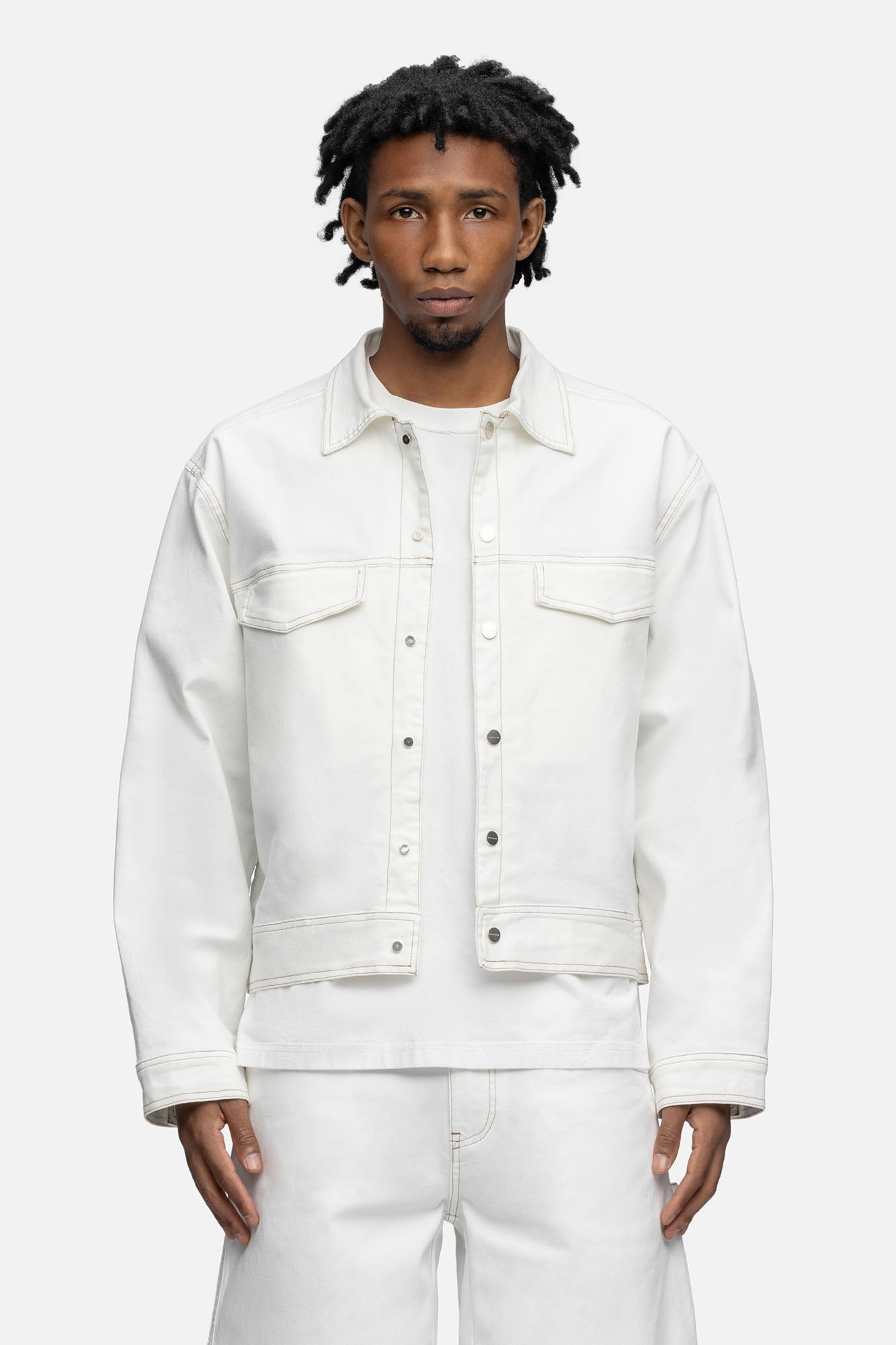 LINED CANVAS JACKET WHITE 