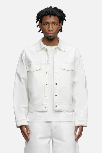 LINED CANVAS JACKET WHITE 