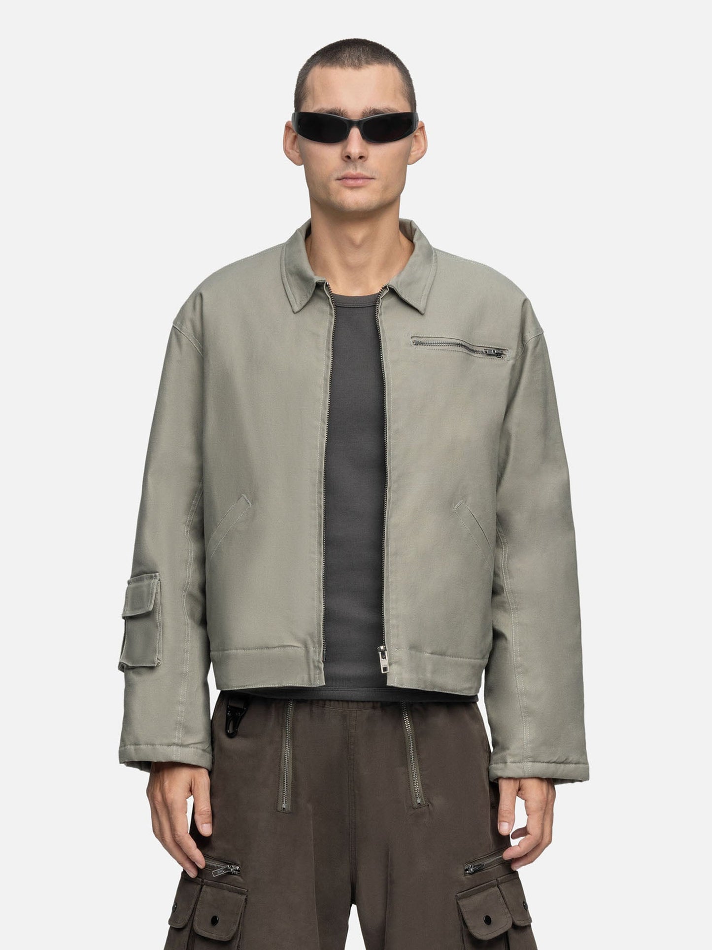 COTTON CANVAS JACKET THYME 