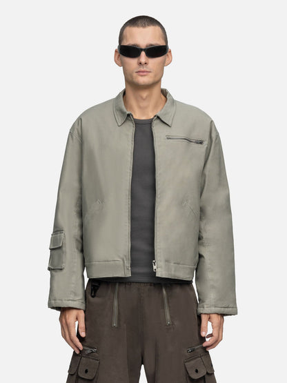 COTTON CANVAS JACKET THYME 